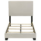 Dorian Fabric Upholstered Twin Panel Bed Cream