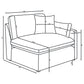 Hobson 5-piece Upholstered Modular Sectional Sofa Charcoal