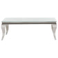 Carone 2-piece Glass Top Coffee and End Table Set White