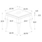 Carone 2-piece Glass Top Coffee and End Table Set White