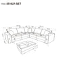 Atlantic 6-piece Upholstered Modular Sectional Sofa Blue