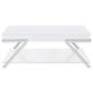 Marcia 2-piece Coffee and End Table Set White High Gloss