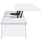 Marcia 2-piece Coffee and End Table Set White High Gloss