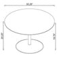 Ganso 2-piece Round Glass Top Coffee and End Table Set Black