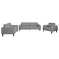 Rilynn 3-piece Upholstered Track Arm Sofa Set Grey