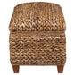 Laughton Hand-Woven Banana Leaf Storage Bench Amber