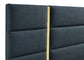 Ines 52-inch Fabric Upholstered Queen Panel Bed Navy