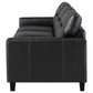 Scotland Faux Leather Upholstered Track Arm Sofa Black