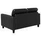 Scotland 2-piece Faux Leather Upholstered Sofa Set Black