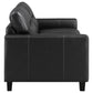 Scotland 2-piece Faux Leather Upholstered Sofa Set Black