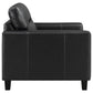 Scotland 3-piece Faux Leather Upholstered Sofa Set Black
