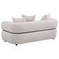 Jeanette 73-inch Fabric Upholstered Round Arm Loveseat Beige