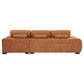 Octavia Fabric Upholstered Sectional Chaise Sofa Orange
