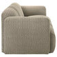 Dorset Fabric Upholstered Round Track Arm Sofa Brown