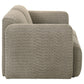Dorset Fabric Upholstered Round Track Arm Loveseat Brown