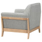 Vaughn Fabric Upholstered Flared Arm Accent Chair Grey