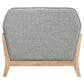 Vaughn Fabric Upholstered Flared Arm Accent Chair Grey