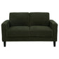 Ruth Fabric Upholstered Track Arm Loveseat Matcha Green