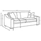 Ashlyn 2-piece Upholstered Track Arm Sofa Set Sand