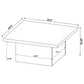Devar 3-piece Square Cocktail Coffee End Table Set Black