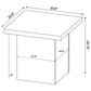 Devar Square Engineered Wood End Table Distressed Pine