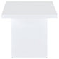 Devar 2-piece Square Coffee End Table Set White High Gloss