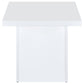 Devar 2-piece Square Coffee End Table Set White High Gloss