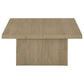 Devar 2-piece Square Cocktail Coffee End Table Set Latte