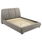 Mokena 46-inch Upholstered California King Platform Bed Taupe
