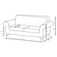 Elmbrook 3-piece Upholstered Rolled Arm Sofa Set Brown