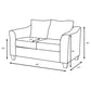 Salizar 3-piece Upholstered Flared Arm Sofa Set Grey