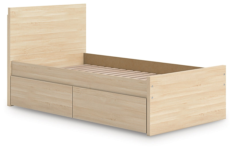 Onita Twin Panel Platform Bed with 1 Side Storage