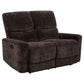 Navarro 3-piece Upholstered Reclining Sofa Set Dark Brown