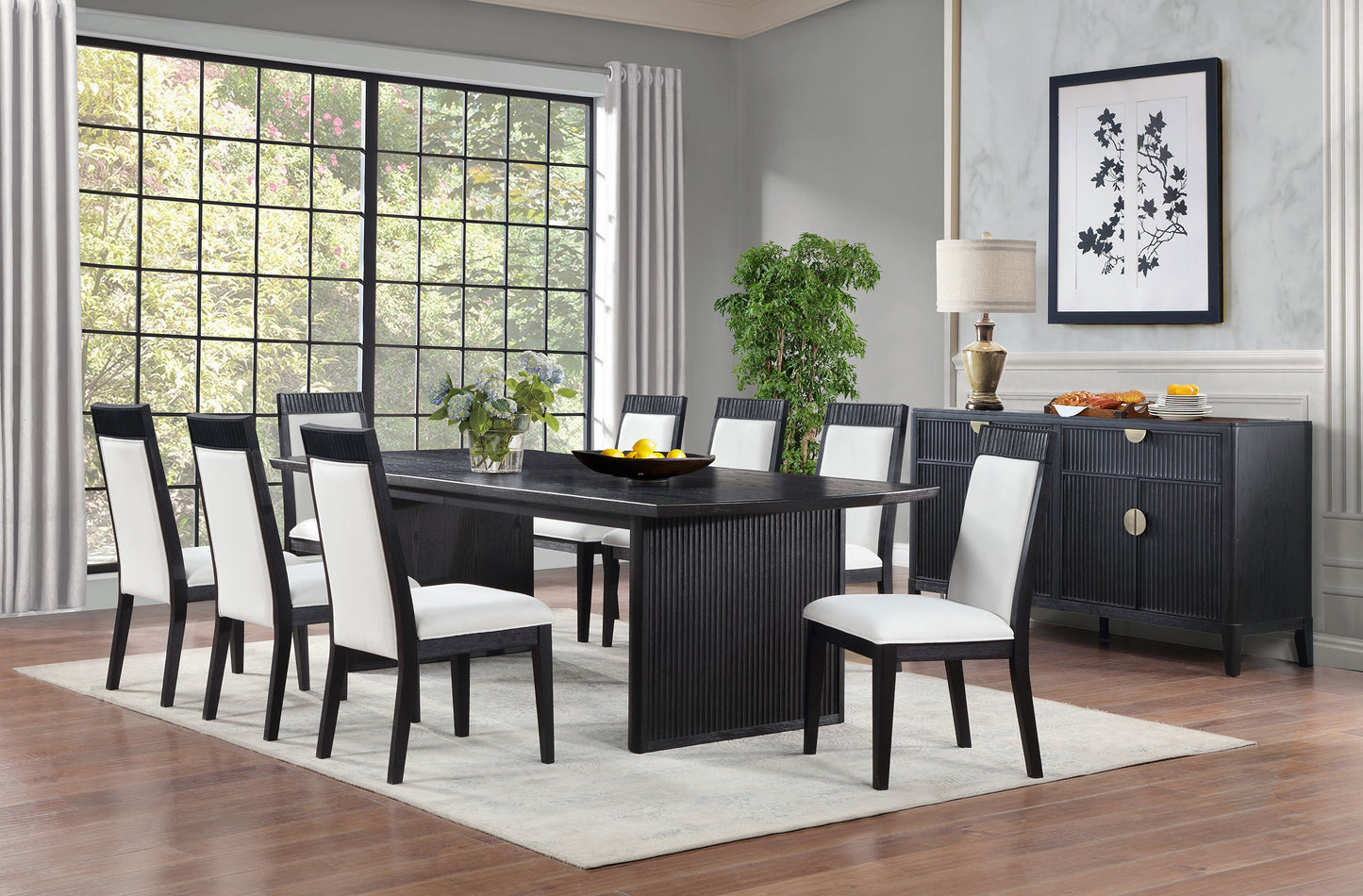 Brookmead Dining Side Chair Grey and Black (Set of 2)