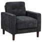 Bowen II 3-piece Upholstered Track Arm Sofa Set Steel Grey