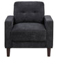 Bowen II 3-piece Upholstered Track Arm Sofa Set Steel Grey