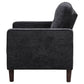 Bowen II Fabric Upholstered Track Arm Chair Steel Grey