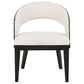 Leandro 5-piece Round Dining Table Set Burnished Black