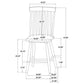Andrews 5-piece Round Counter Dining Set Light Ash and White