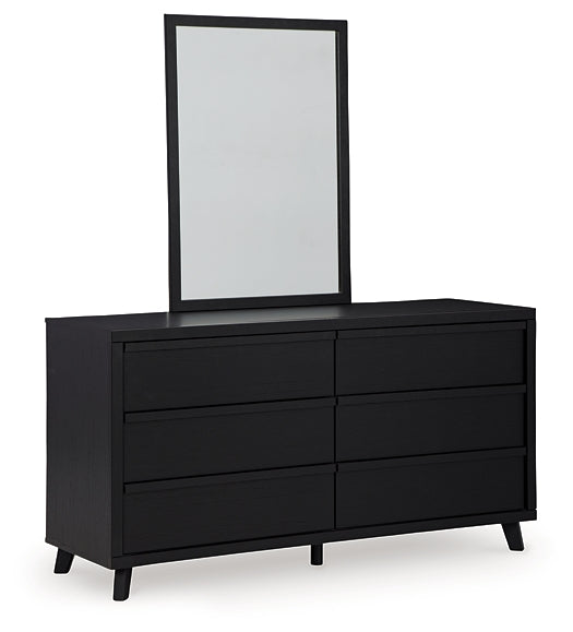 Danziar Queen Panel Headboard with Mirrored Dresser and Nightstand