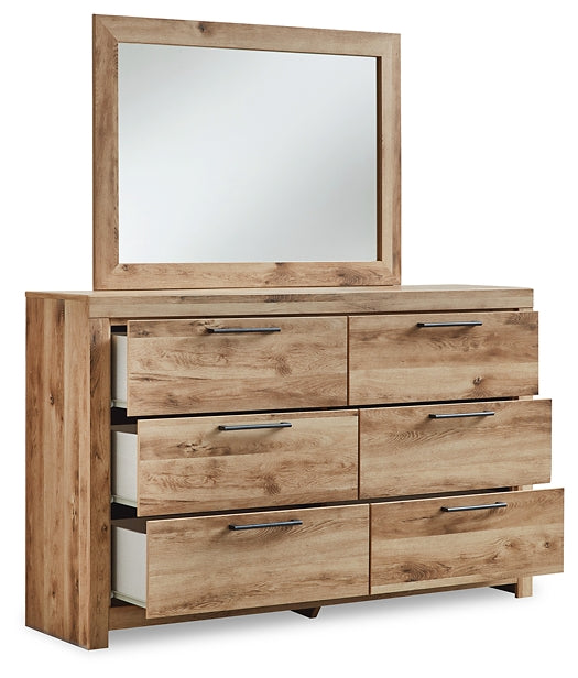Hyanna King Panel Bed, Dresser, Mirror, Chest and Nightstand