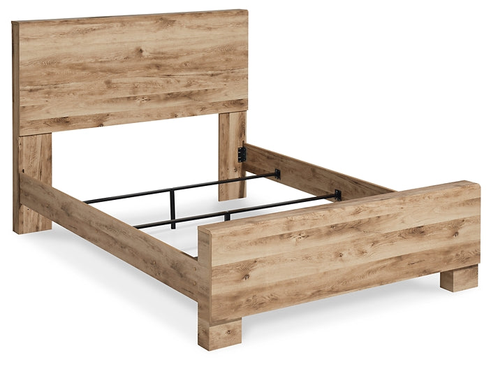 Hyanna King Panel Bed, Dresser, Mirror, Chest and Nightstand