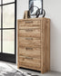 Hyanna King Panel Bed, Dresser, Mirror, Chest and Nightstand