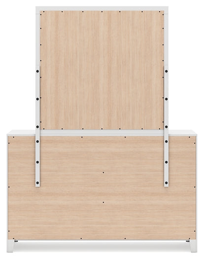 Binterglen Twin Panel Bed with Mirrored Dresser and Chest