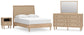 Cielden Full Panel Bed with Mirrored Dresser and Nightstand