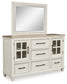 Shaybrock California King Panel Bed with Mirrored Dresser and Chest