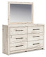 Lawroy King Panel Storage Bed with Mirrored Dresser and Chest