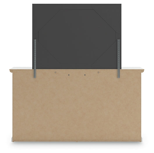 Bostwick Shoals King Panel Bed with Mirrored Dresser and Chest