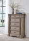 Blairhurst King Panel Bed with Mirrored Dresser and Chest