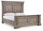 Blairhurst California King Panel Bed with Mirrored Dresser and Chest